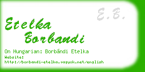 etelka borbandi business card